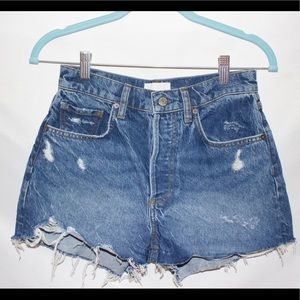 Boyish Jeans | High Rise Cut Off Denim Shorts | The Cody